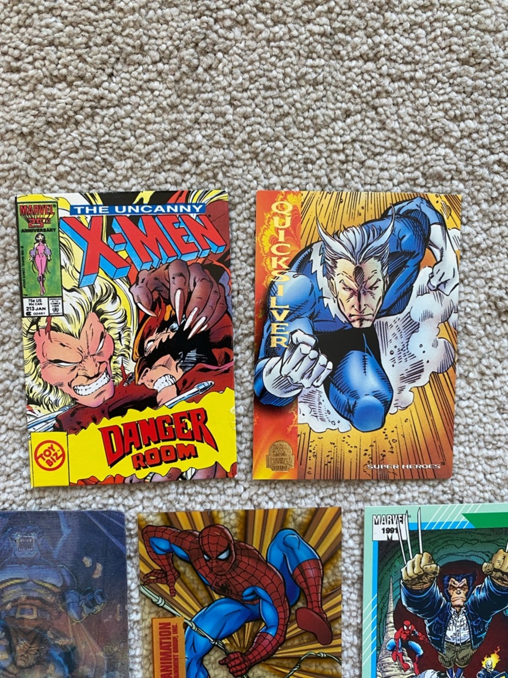 Vintage Random X-Men & Spider-Man Trading Cards Lot - Picture 2 of 9
